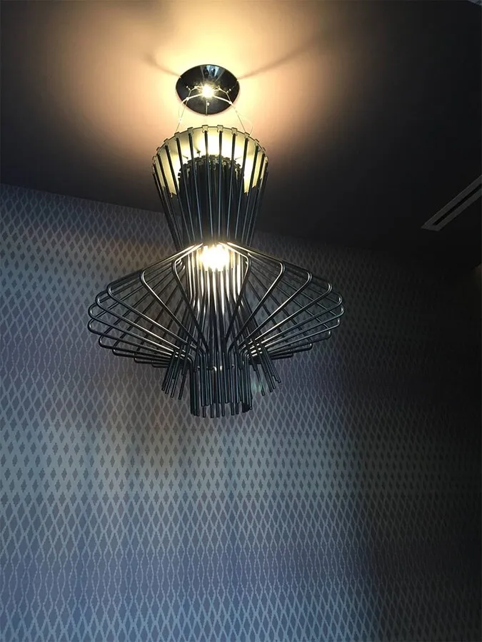 Lampa wisząca STRAW - szary