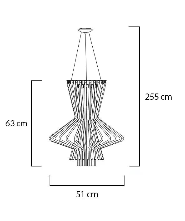 Lampa wisząca STRAW - szary
