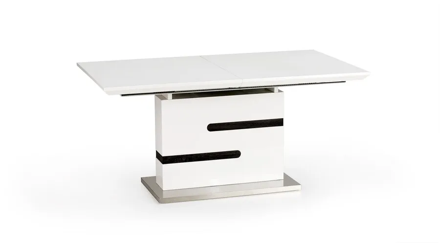 Stół rozkładany MONACO 160x90 - biały/popielaty