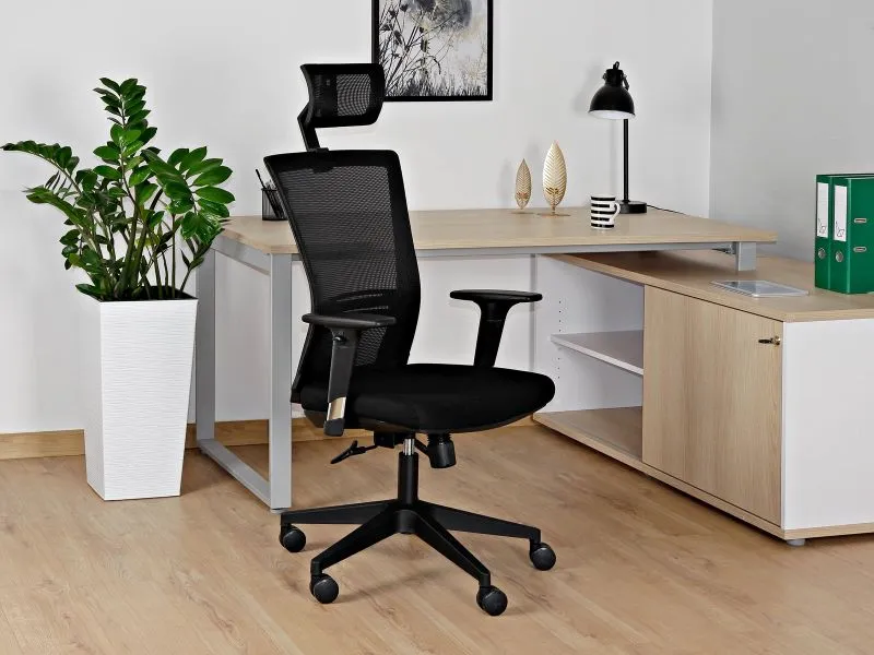 Fotel biurowy ERGONIC - czarny