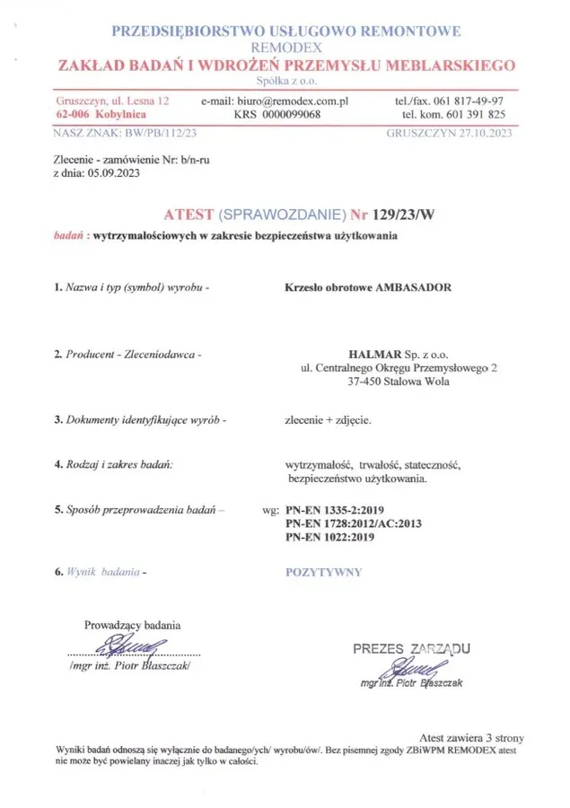 Fotel gabinetowy AMBASADOR - popielaty/czarny