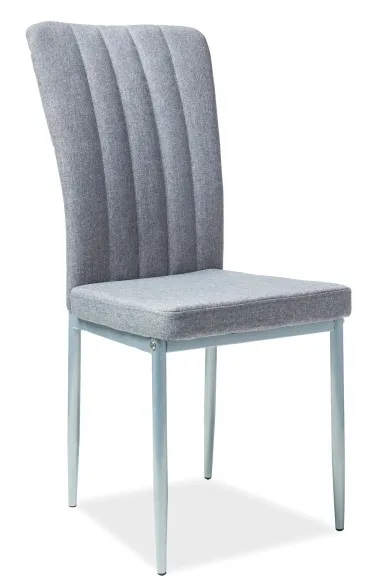 Krzesło tapicerowane H-733 - szary/aluminium