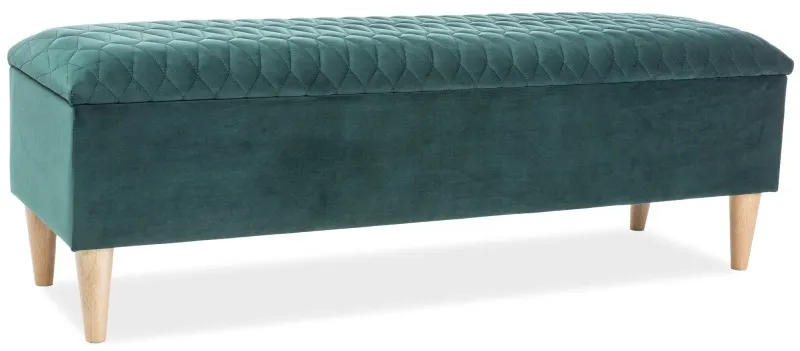 tkanina Bluvel 78 Ławka AZURRO Velvet - dąb/zielony Bluvel 78