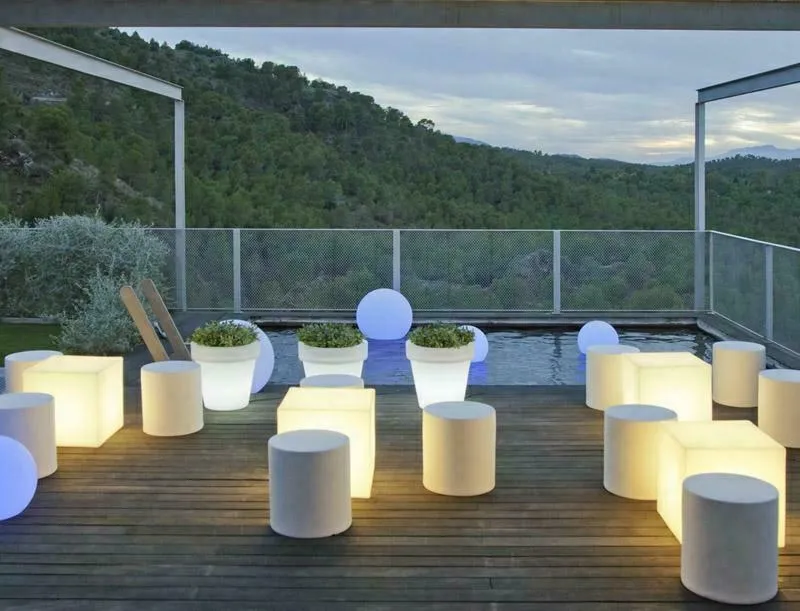 Lampa ogrodowa CUBY 20 biała - LED