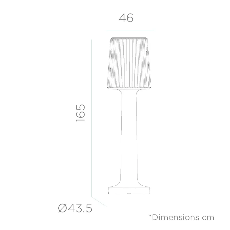 Lampa ogrodowa CARMEN 165 B biała - LED, wbudowana bateria