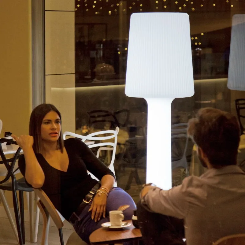 Lampa ogrodowa CARMEN 165 B biała - LED, wbudowana bateria