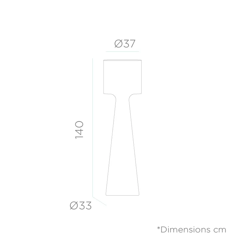 Lampa ogrodowa GRACE 140 C biała - LED