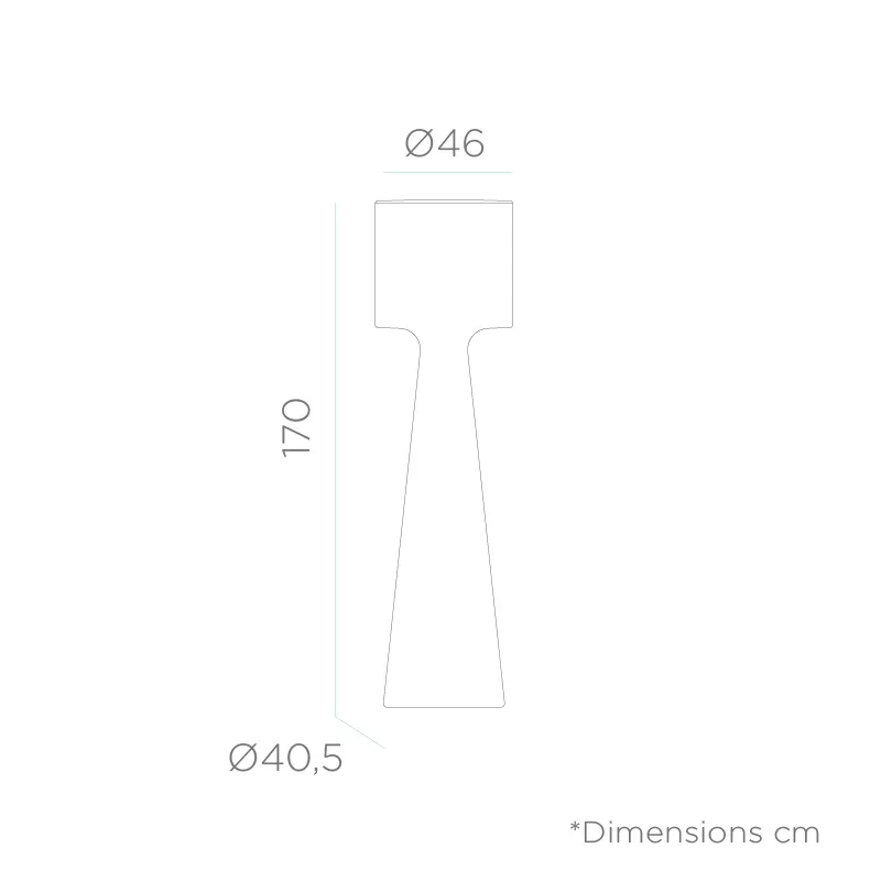Lampa ogrodowa GRACE 170 C biała - LED