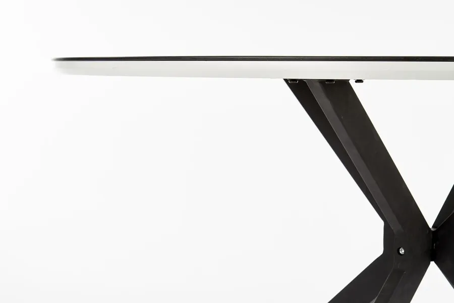 Stół okrągły AVELAR 120 cm - czarny