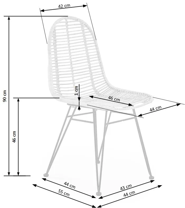 Krzesło K337 - rattan naturalny