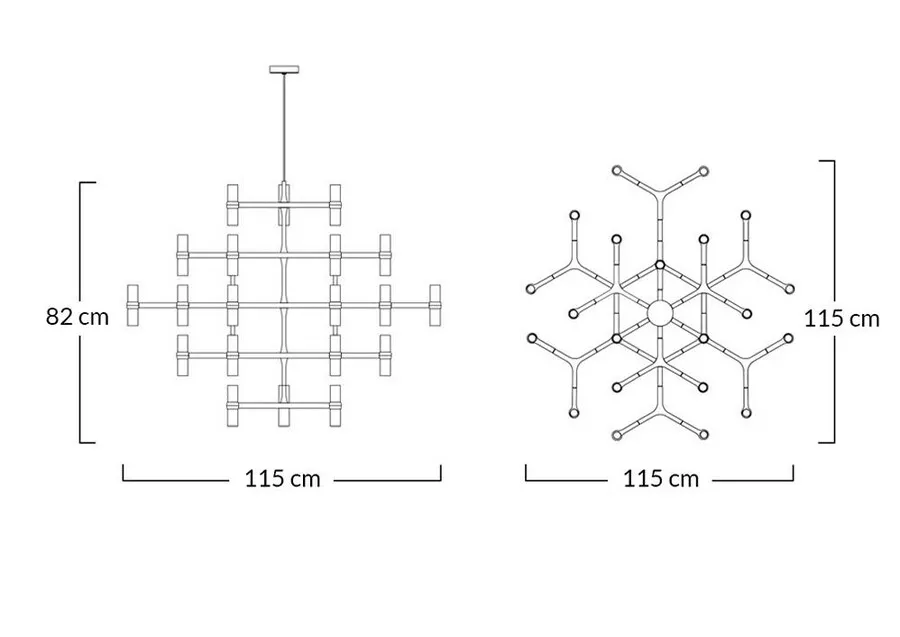 Lampa wisząca ATOMIC GRANDE - złoty