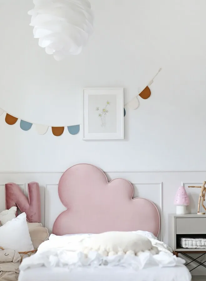 VELVIE MELI Łóżko tapicerowane CLOUD CHMURKA LEGS TEXTI
