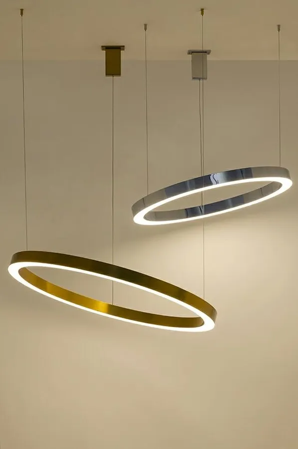 Lampa wisząca RING 100 LED - złoty