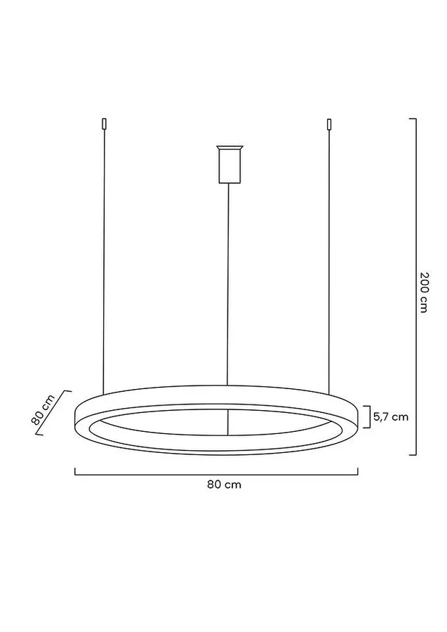 Lampa wisząca RING 80 LED - srebrny