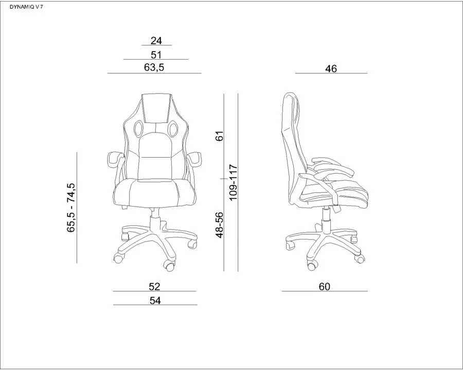 Fotel gamingowy DYNAMIQ V7