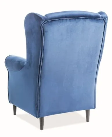 tkanina Bluvel 86 Fotel BARON Velvet - granatowy Bluvel 86