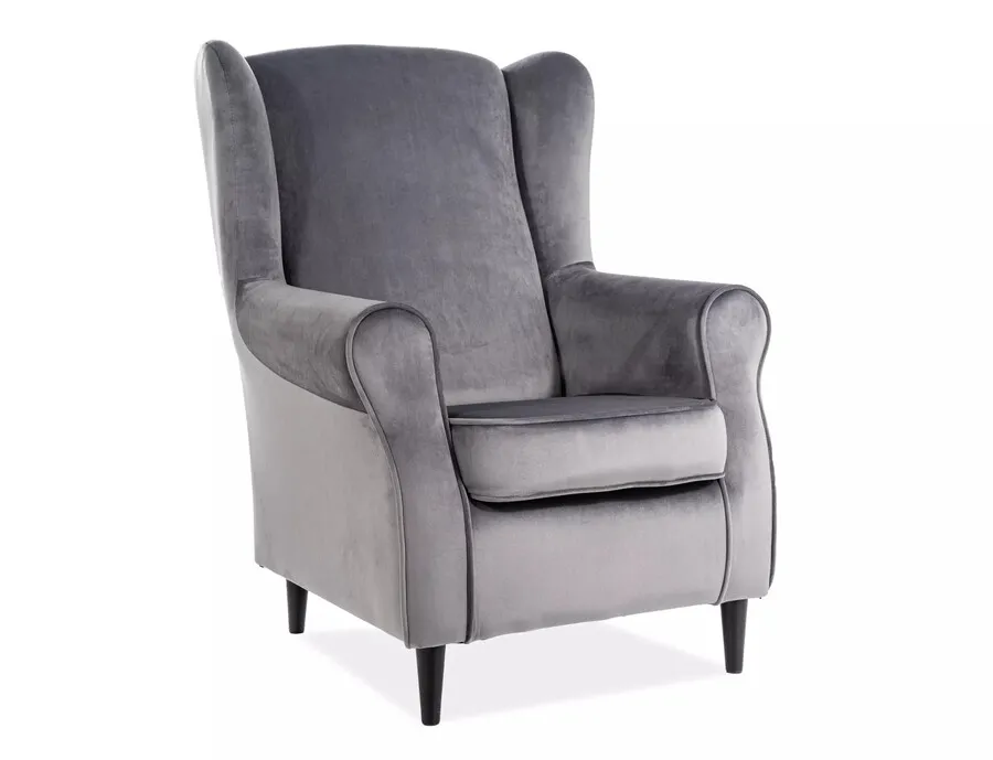 Fotel BARON Velvet - szary Bluvel 14