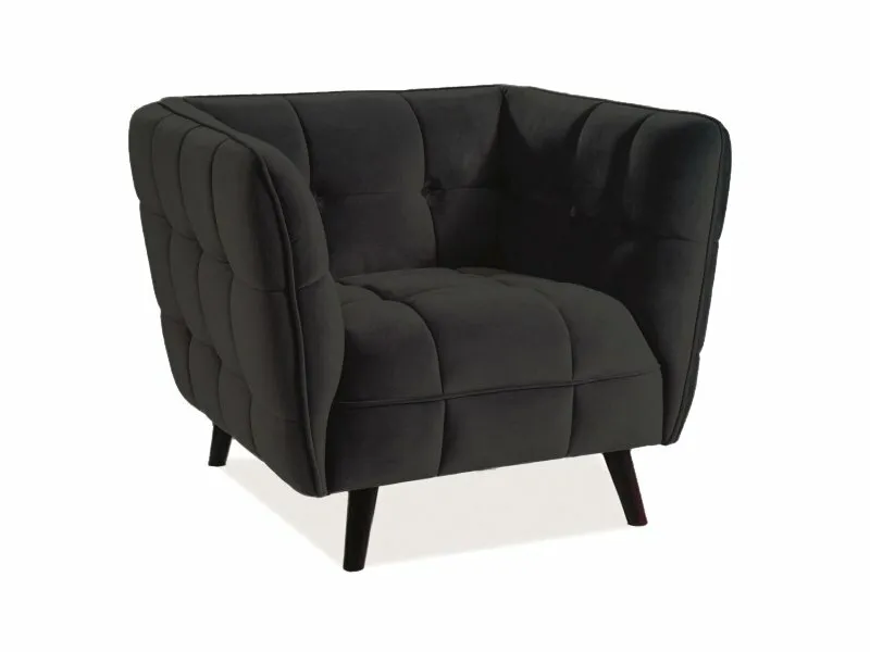 Fotel CASTELLO 1 VELVET - czarny Bluvel 19