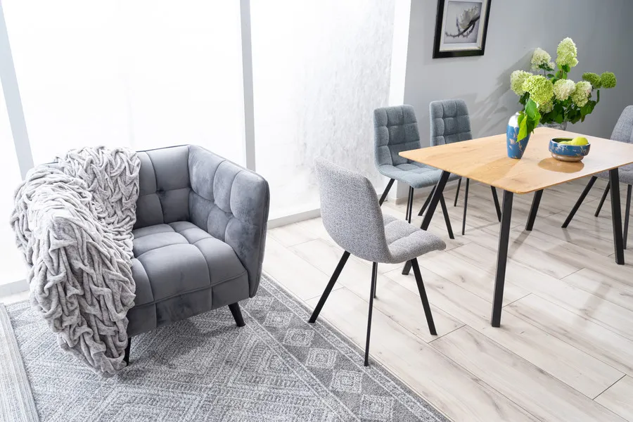 Fotel CASTELLO 1 VELVET - szary Bluvel 14
