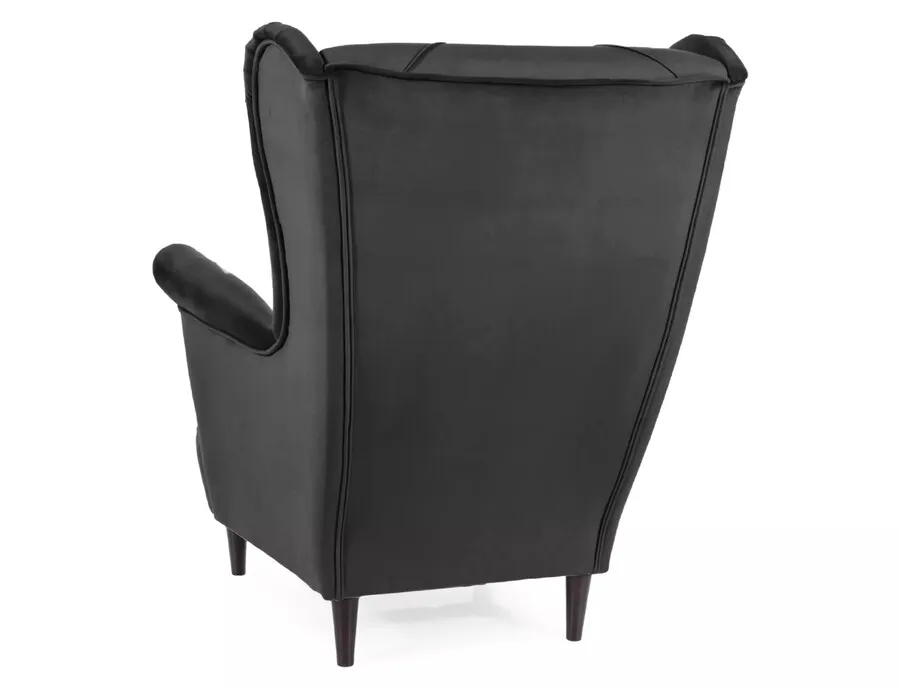 Fotel LADY Velvet - czarny Bluvel 19