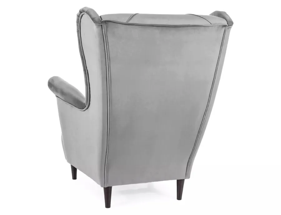Fotel LADY Velvet - szary Bluvel 14
