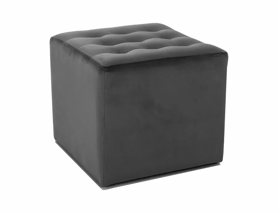 Pufa LORI Velvet - czarny Bluvel 19