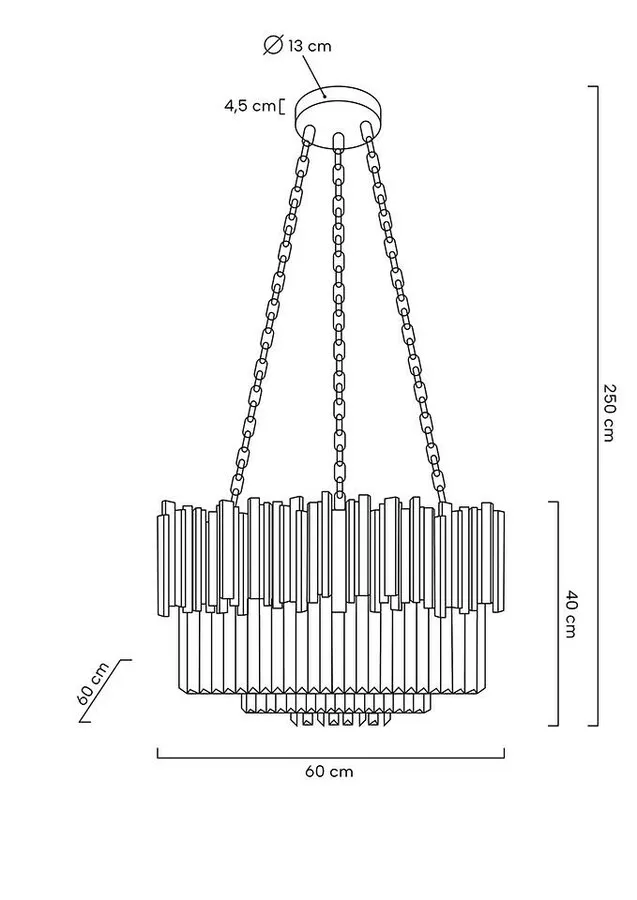 Lampa wisząca IMPERIAL SILVER 60 - srebrny