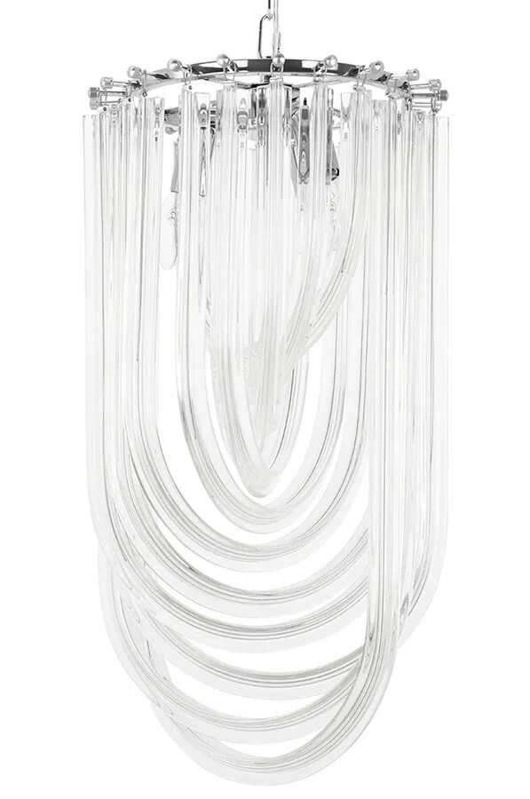 Lampa wisząca MURANO L - chrom/szkło