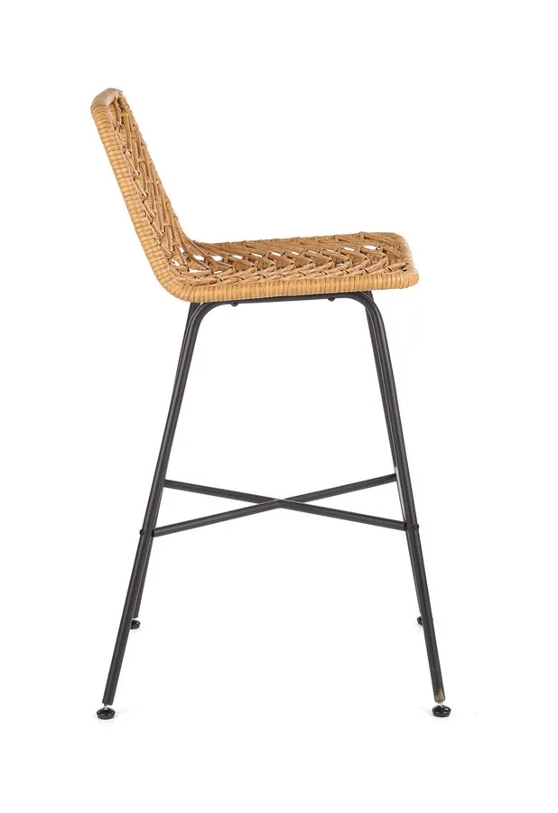 Hoker rattanowy H97 - czarny/naturalny