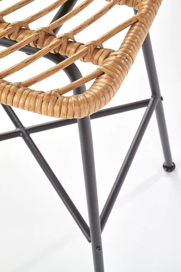 Hoker rattanowy H97 - czarny/naturalny