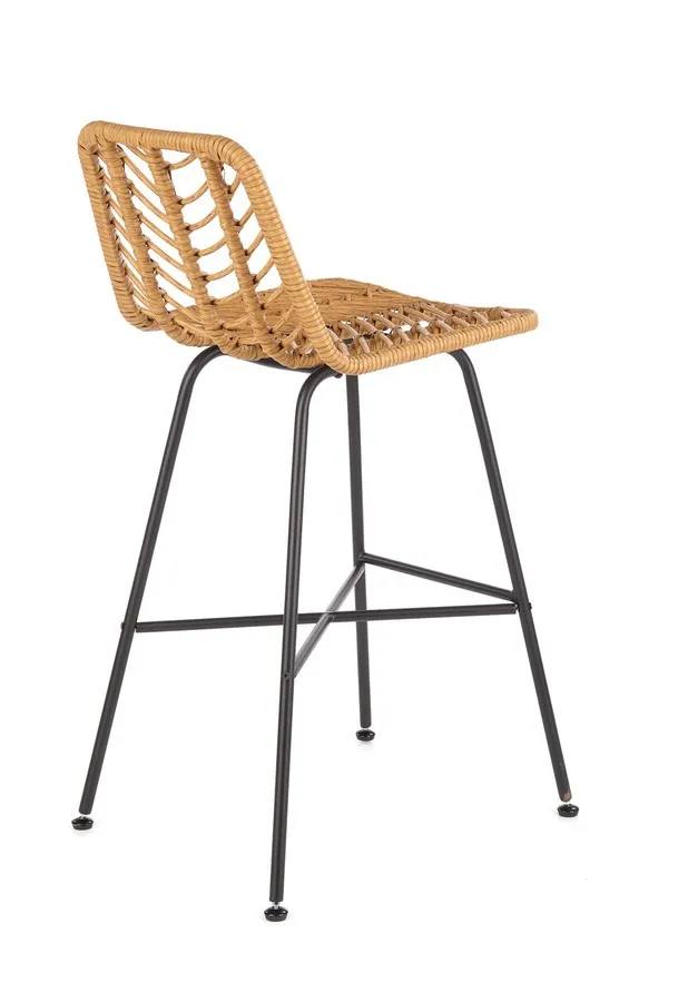 Hoker rattanowy H97 - czarny/naturalny