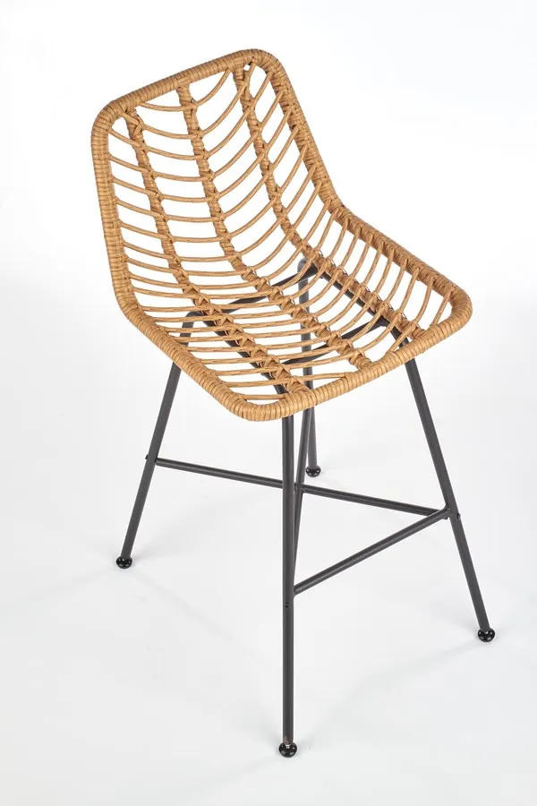 Hoker rattanowy H97 - czarny/naturalny