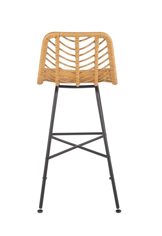 Hoker rattanowy H97 - czarny/naturalny