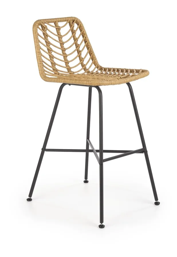 Hoker rattanowy H97 - czarny/naturalny
