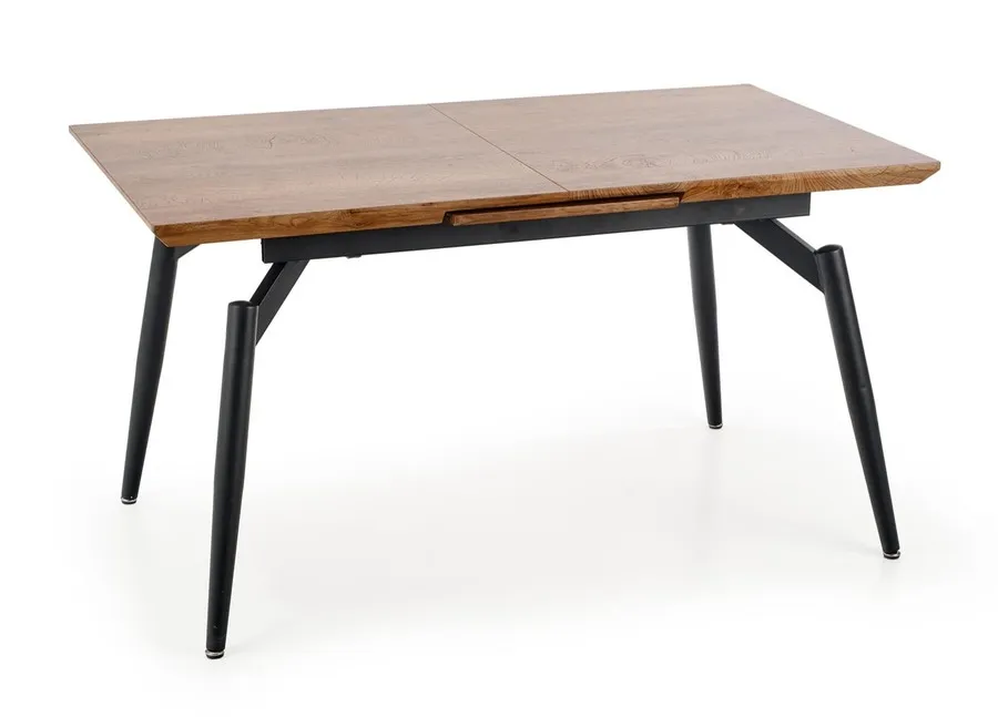 Stół rozkładany CAMBELL 140x80 - naturalny/czarny