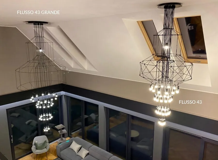 Lampa wisząca FLUSSO 43 GRANDE - czarny