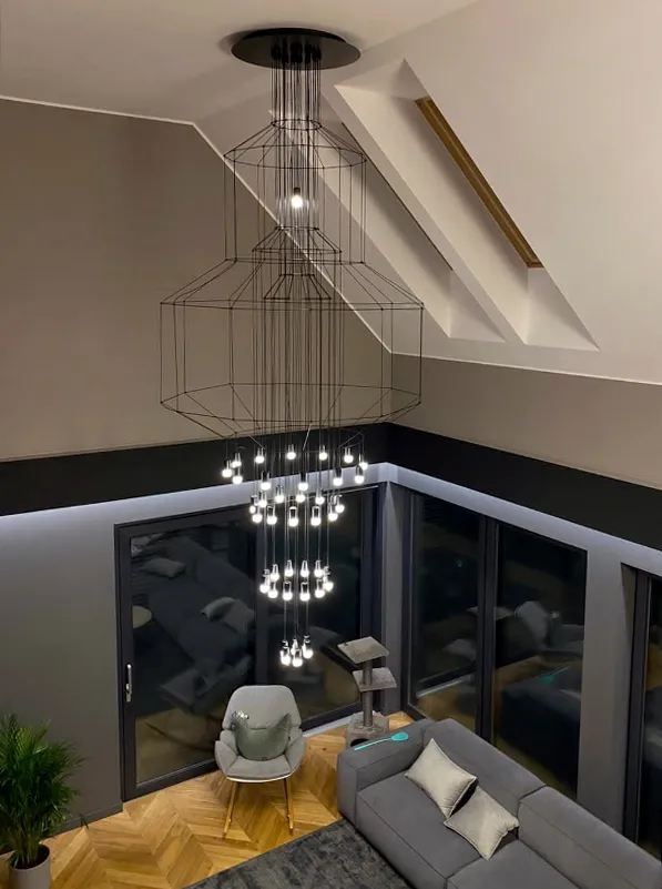 Lampa wisząca FLUSSO 43 GRANDE - czarny