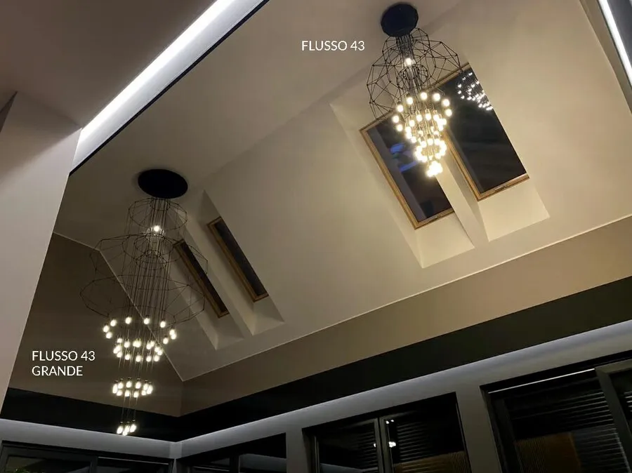 Lampa wisząca FLUSSO 43 GRANDE - czarny