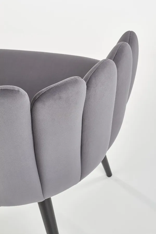 Krzesło K410 velvet - popielaty
