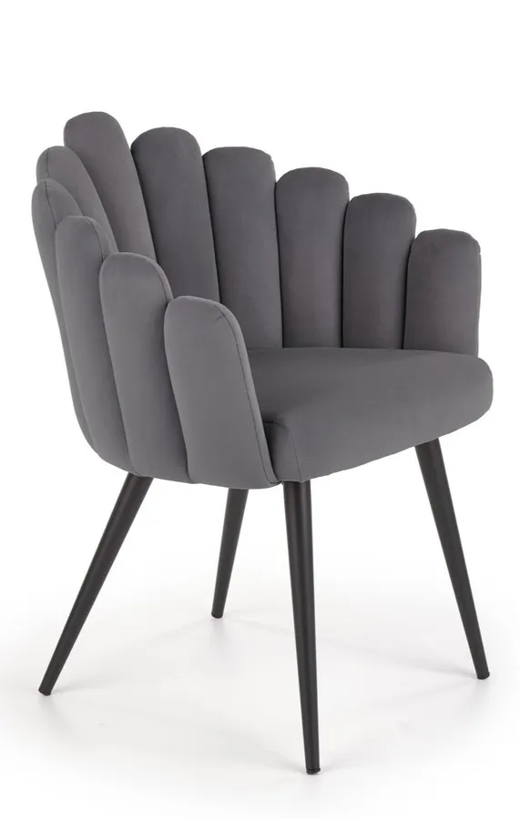 Krzesło K410 velvet - popielaty