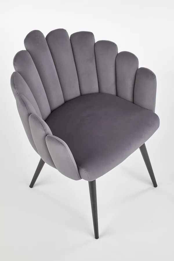Krzesło K410 velvet - popielaty