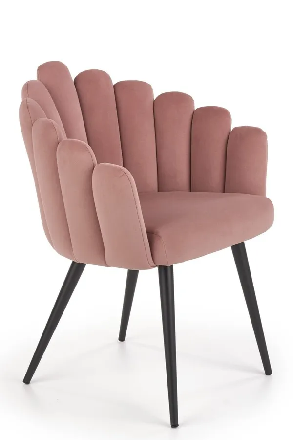 Krzesło K410 velvet - różowy