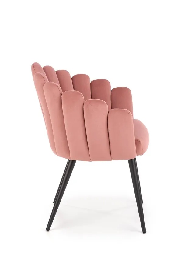 Krzesło K410 velvet - różowy