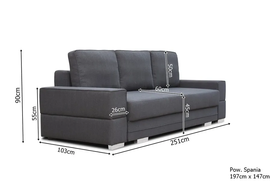 Sofa rozkładana SOFIA