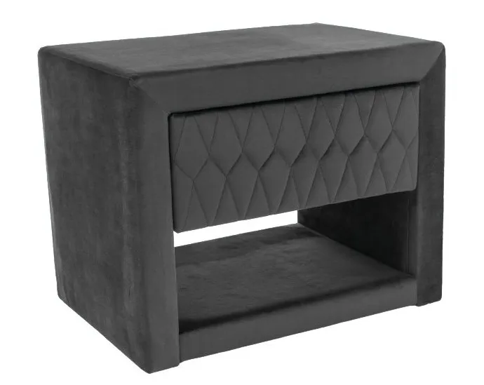 tkanina Bluvel 14 Szafka nocna AZURRO Velvet - szary Bluvel 14
