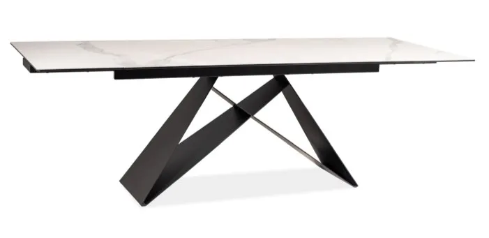 Stół rozkładany WESTIN III 160/240x90 - biały/czarny