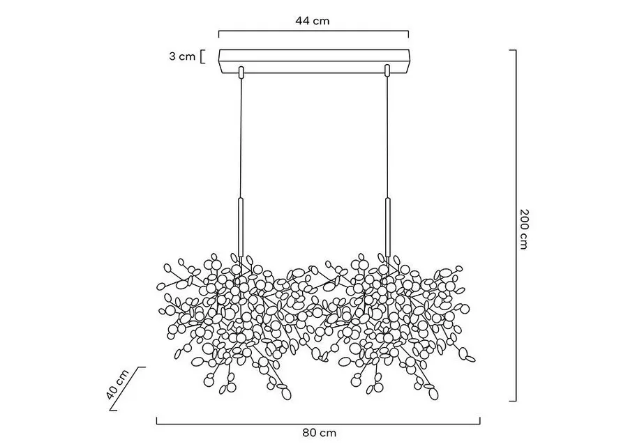Lampa wisząca MONETE - chrom
