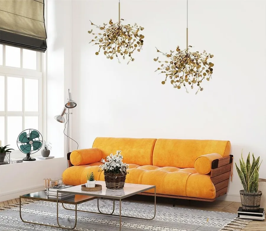 Lampa wisząca MONETE SINGLE - złoty
