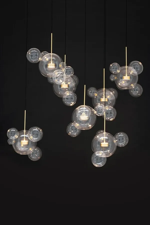 Lampa wisząca CAPRI LINE 7 - 420 LED - złoty