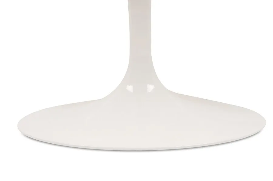 Stół TULIP Ellipse Marble Arabescato 200x120 - biały marmur